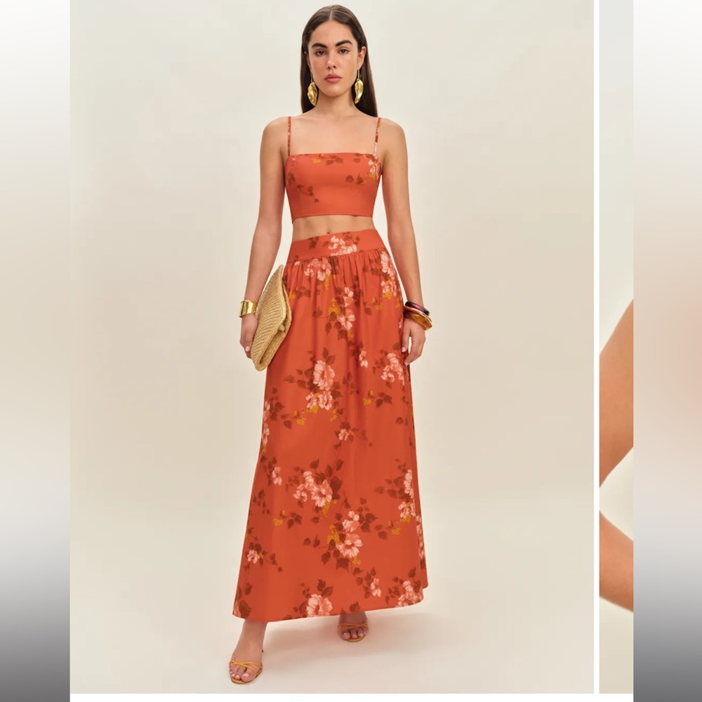 Reformation Amor Two Piece Orange - Size 8